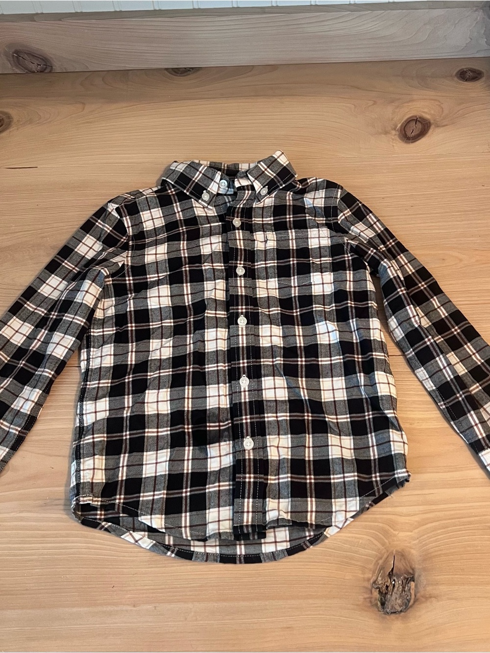 Janie and Jack Flannel Button-Up Shirt boys sz 4